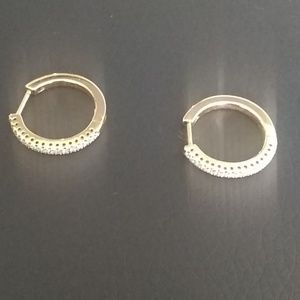 real 18k yg diamond earrings